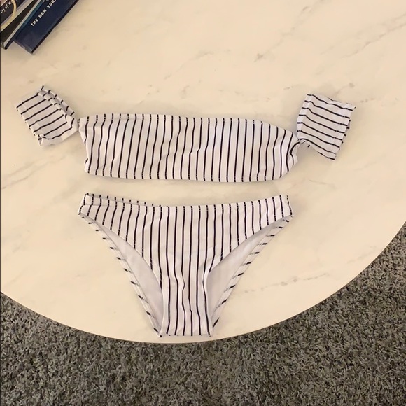 Brand new striped bathing suit